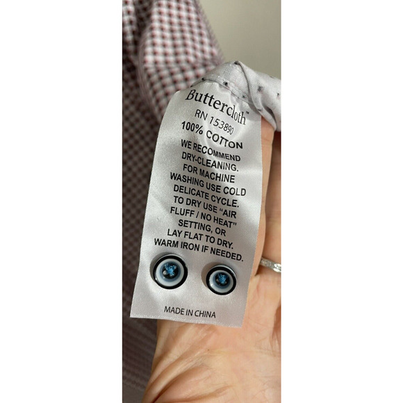 Buttercloth Men's Size XL Regular Fit Button Down Long Sleeve Ombré Shirt - Picture 9 of 9